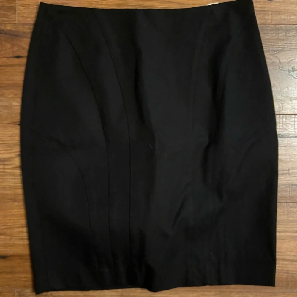 NWT banana republic black mini pencil skirt Sz 6 zip up back career office work